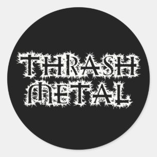 Thrash Metal Classic Round Sticker