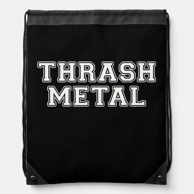 Thrash Metal Drawstring Bag (Front)