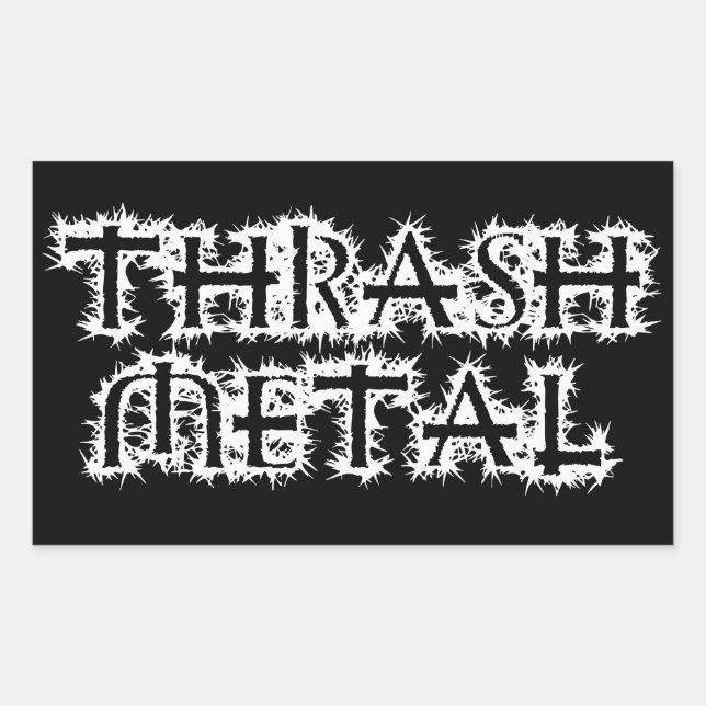 Thrash Metal Rectangular Sticker (Front)