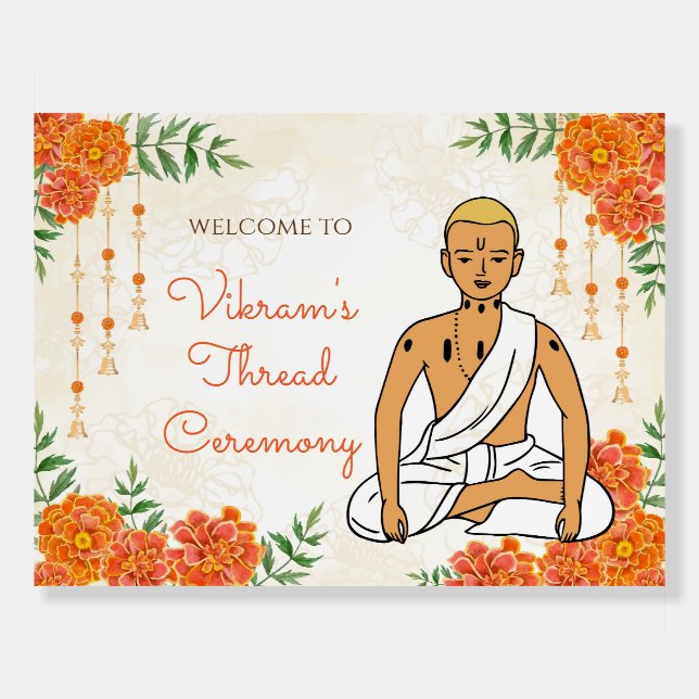 Thread Ceremony sign as Upanayanam sign (Front)