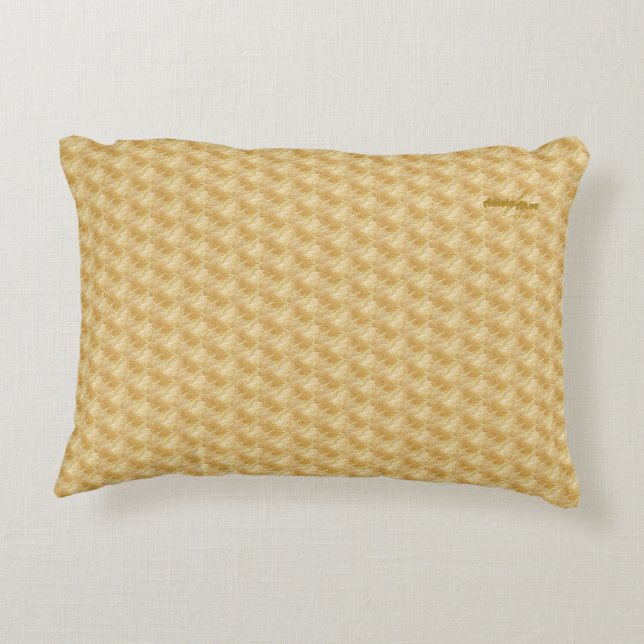 Thread of Gold Accent Pillow (Back)