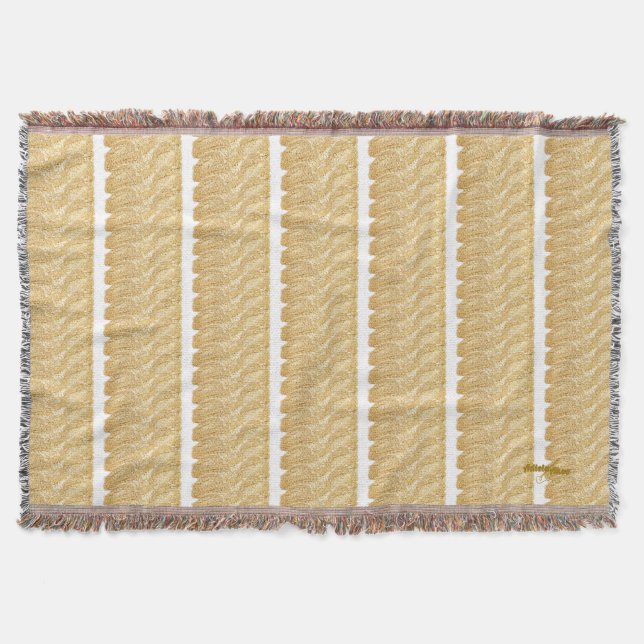 Thread of Gold Decorative Throw Blanket (Front)