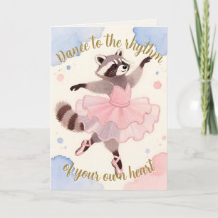 Thread-Painted Art Ballerina Classic Birthday Card
