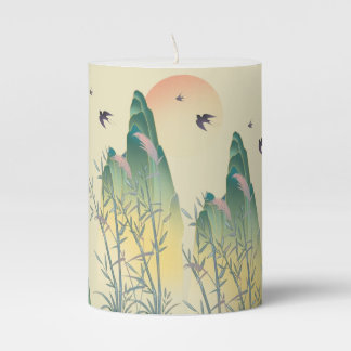Thread Pillar Candle