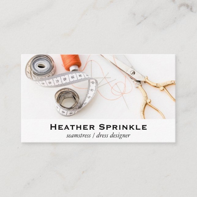 Thread Reels | Seamstress Business Card (Front)