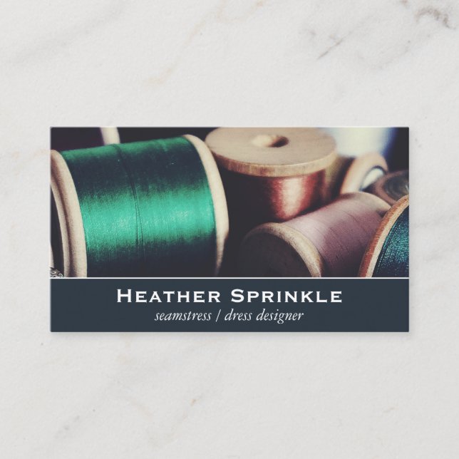Thread Reels | Seamstress Business Card (Front)