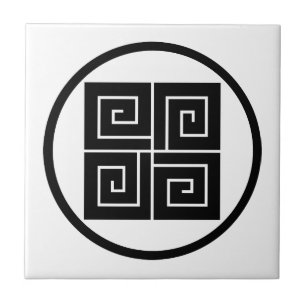 Thread ring with four lightning bolts tile