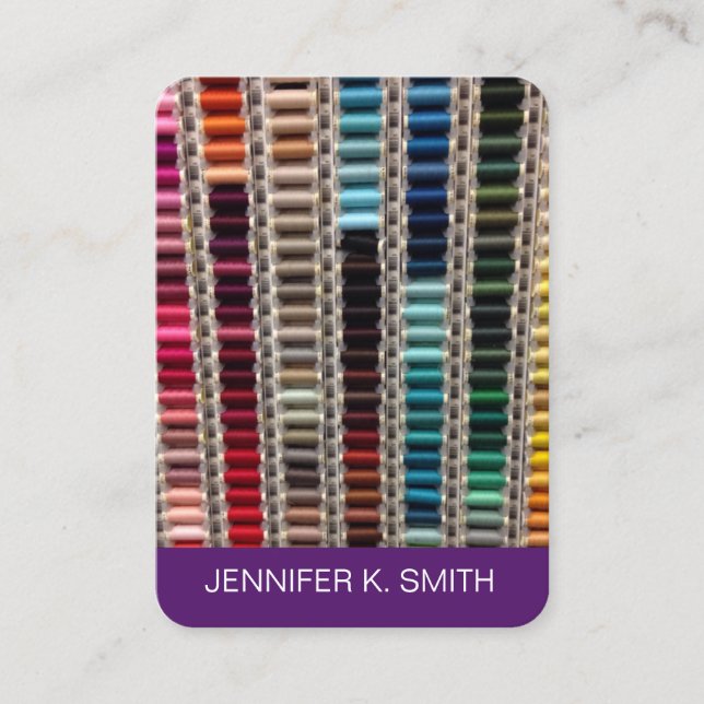 Thread Seamstress Tailor Sewing Fashion Design Business Card (Front)