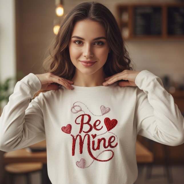 Thread-Style Hearts Romantic Valentine's Day Tri-Blend Shirt (Creator Uploaded)