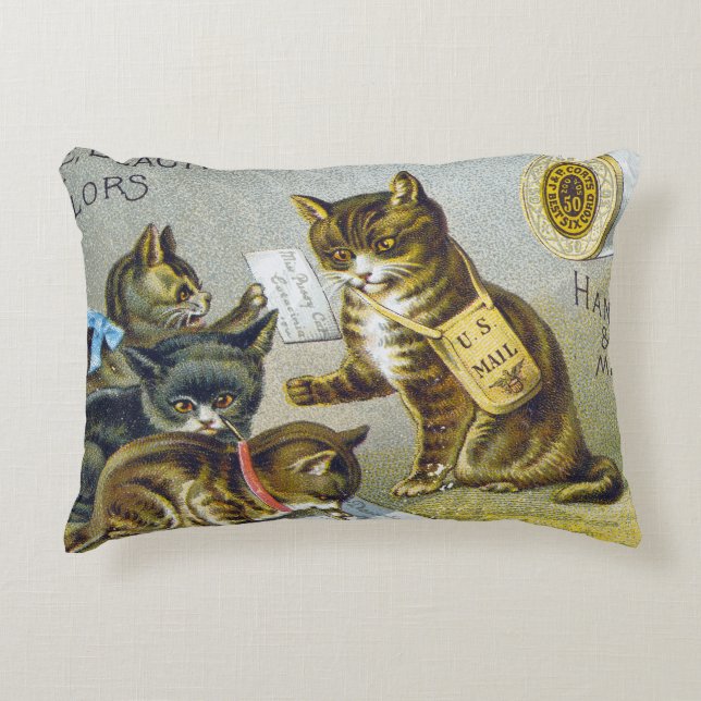 Thread Trade Card, 1880 Decorative Pillow (Front)