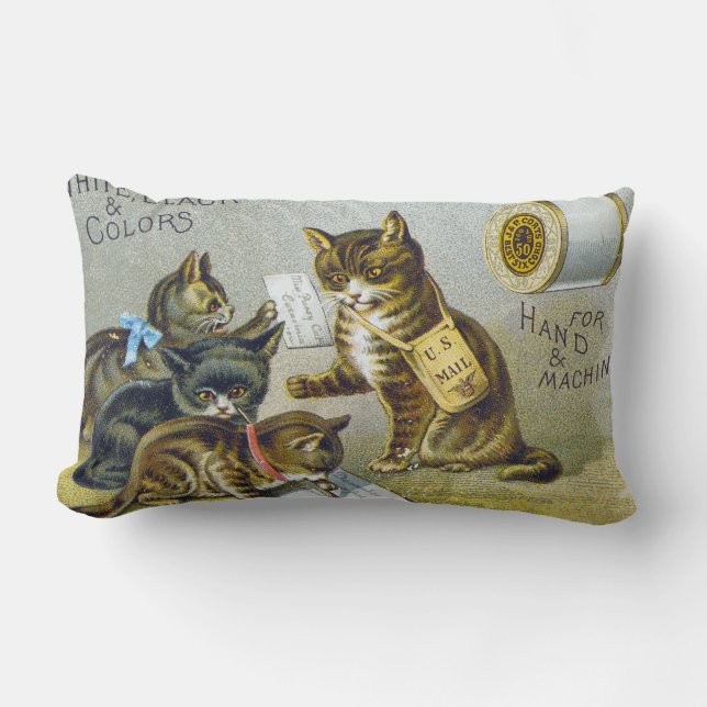 Thread Trade Card, 1880 Lumbar Pillow (Front)