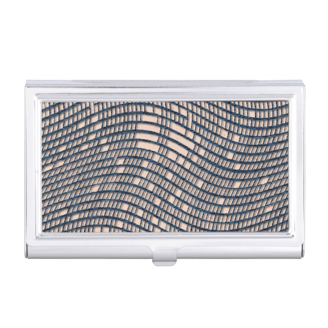 Threadbare Blue Netting Business Card Case (Front)