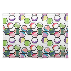 Threaded Hexagons Cloth Placemat