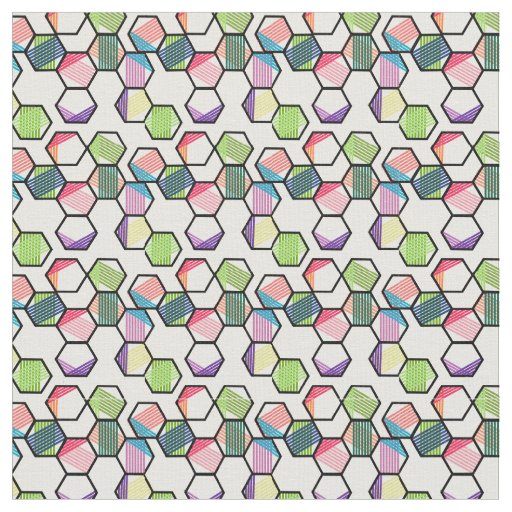 Threaded Hexagons Fabric