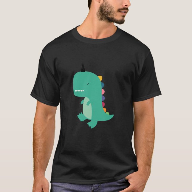 Threadless Andy Westface Dinocorn Graphic T-Shirt (Front)