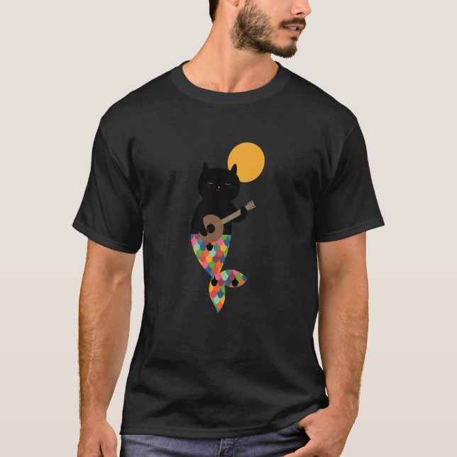 Threadless Andy Westface Purrmaid Graphic T-Shirt (Front)
