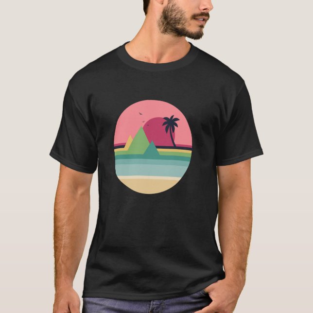 Threadless Andy Westface Tropical Sunset Graphic T-Shirt (Front)