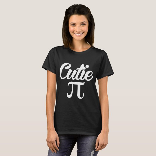 Threadrock Girls Cutie Pi Fitted Pi Day Math Nerd T-Shirt (Front Full)