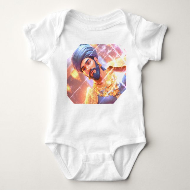 Threads of Expression: Unique T-SHIRT  Baby Bodysuit (Front)
