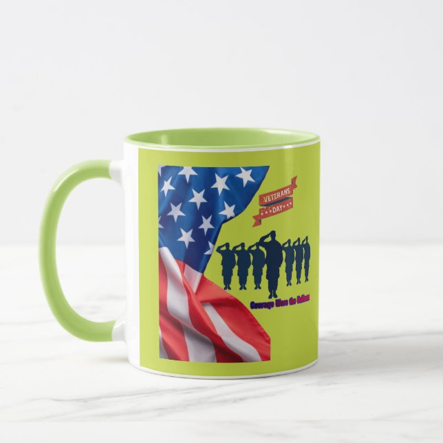 Threads of patriots pride lime mug (Left)