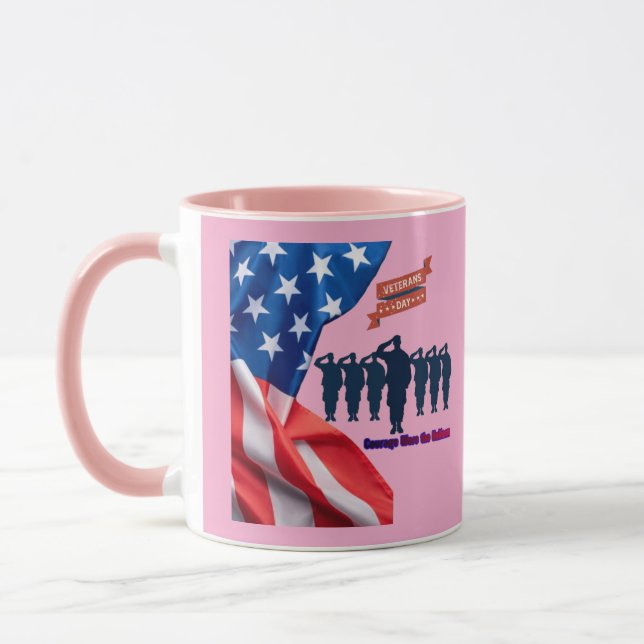 Threads of patriots pride pink mug (Left)