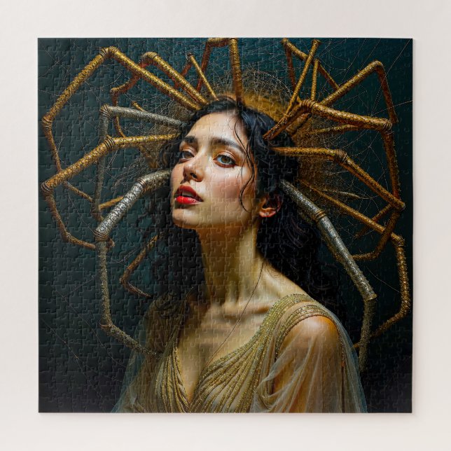 Threads of Transgression  Arachne's Transformation Jigsaw Puzzle (Vertical)