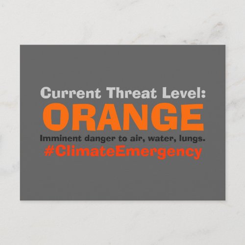 Threat Level Orange Protest Trump Postcard