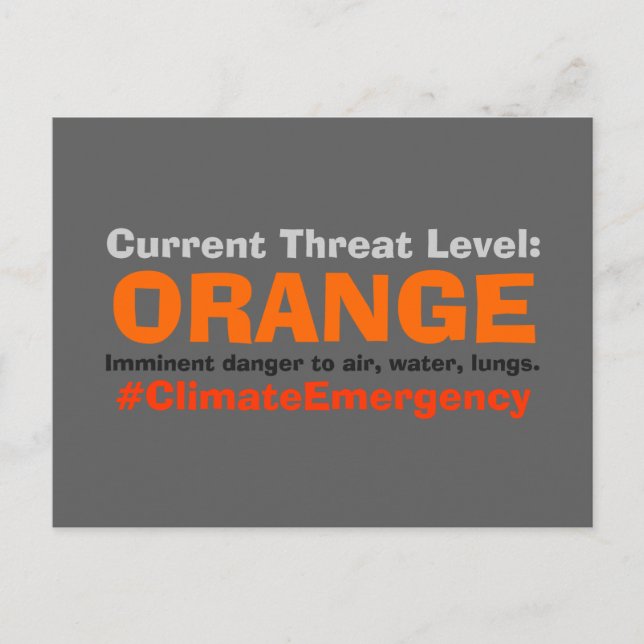 Threat Level Orange Protest Trump Postcard (Front)