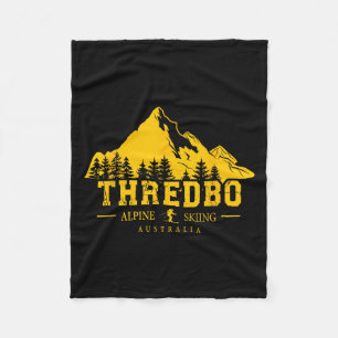 Thredbo Snowy Mountains Australia Ski Resort Souve Fleece Blanket