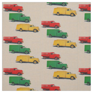 three 1940s trucks fabric