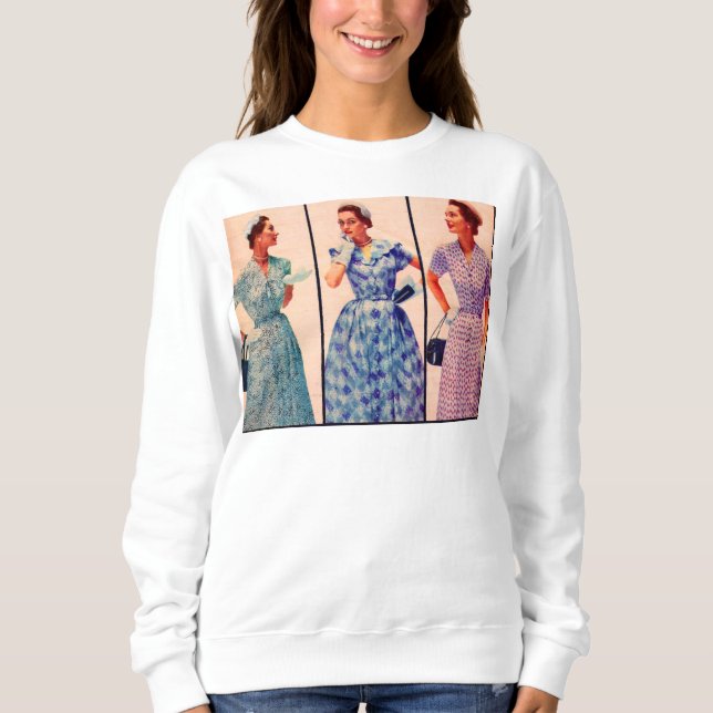 three 1953 dresses - vintage clothing (Front)