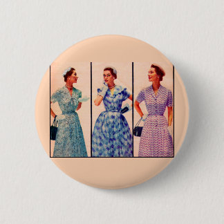 three 1953 dresses - vintage clothing button