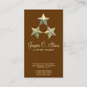 Three 3d Stars Business Card