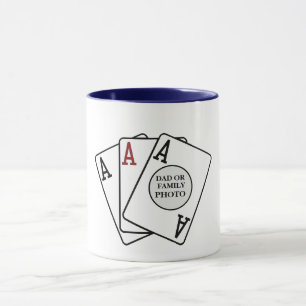 Three Aces Photo Frame Mug - Customizable Keepsake