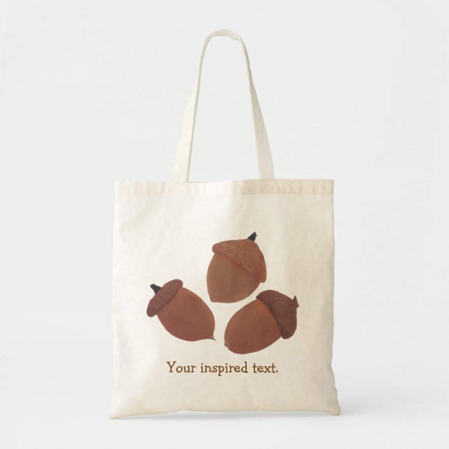 Three Acorns, Autumn Tote Bags (Front)