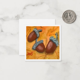 Three Acorns Note Card