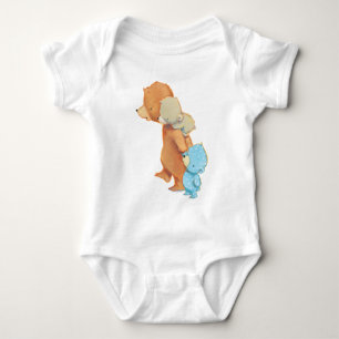 Three Adorable Bear Friends Baby Bodysuit