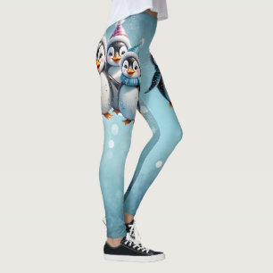 Three adorable penguins leggings