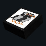 Three Adorable Puffin Standing Together Cartoon Gift Box<br><div class="desc">Atlantic puffin,  horned puffin,  and created puffin,  all standing to together.  These adorable friends are done in cartoon style.</div>