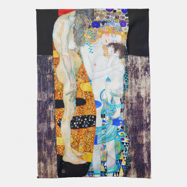 Three Ages of Life, Gustav Klimt Kitchen Towel (Vertical)