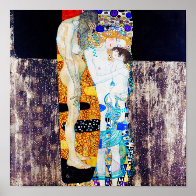 Three Ages of Life, Gustav Klimt Poster (Front)