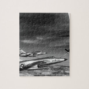 Three Air Force F-105 Thunderchief pilots enroute Jigsaw Puzzle
