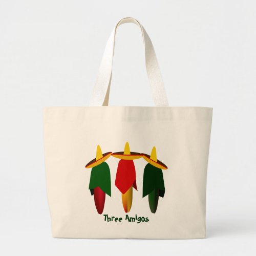Three Amigo Hot Peppers Tote Bag