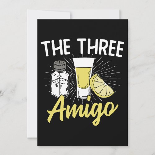 Three Amigo Salt Lemon Tequila Shot Invitation