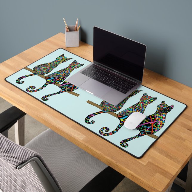 Three Amigos Cats Desk Mat (Office 2)