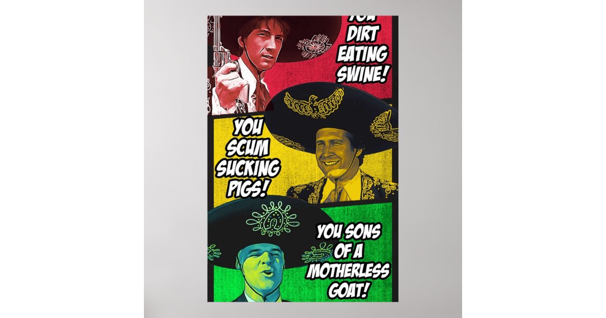 Three Amigos Comic Strip Poster | Zazzle