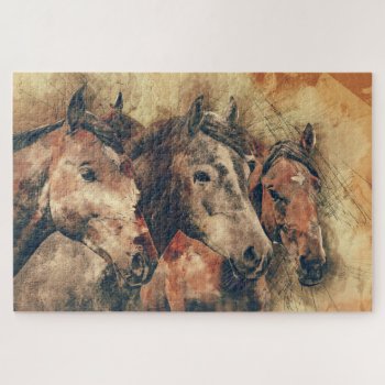 Three Amigos Horses Jigsaw Puzzle by minx267 at Zazzle