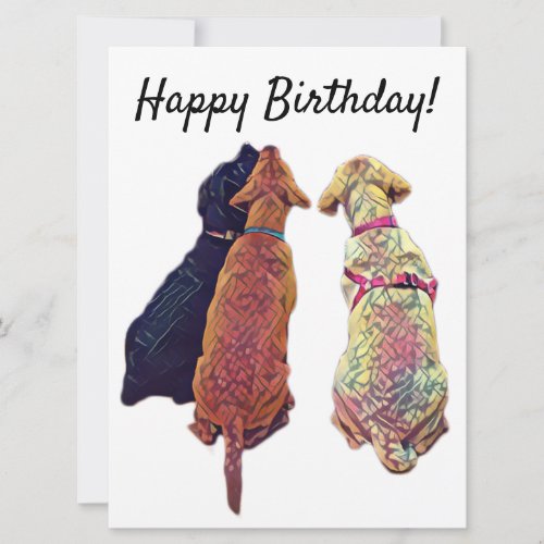 Three amigos I Flat Birthday Card