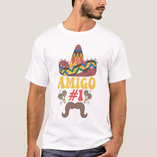 Three Amigos Mexican Funny Matching Cinco De Mayo T-Shirt