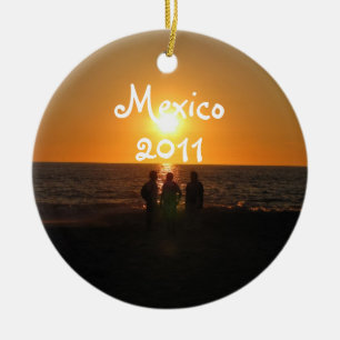 Three Amigos; Mexico Souvenir Ceramic Ornament
